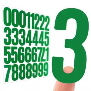 숫자 스티커 0-9 그린 높이 5.1cm 번호 넘버링 라벨
