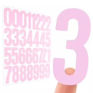 숫자 스티커 0-9 핑크 높이 5.1cm 번호 넘버링 라벨
