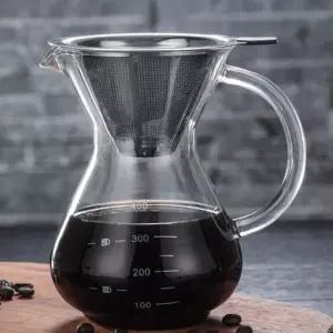 필터 드립서버 세트 400ml 핸들 거름망 커피드립서버 드립퍼