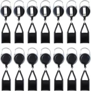 유엔토엔 14Pcs 접이식 라이터 클립 홀더 달린 키체인 목줄 낚시 하이킹용 분실 방지 벨트 캠핑용 보호