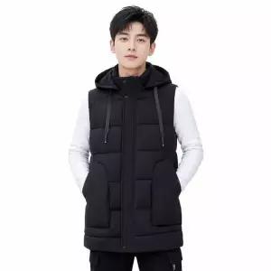 남성 롱기장 패딩 집업 조끼 LD-VEP-QRLD738