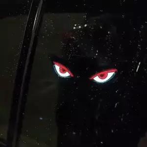 차량용 LED 무선 솔라광 악마의 눈 삼각형 창문 장착 리틀 몬스터 표정 램프 무선 배선 필요 없는 무드등