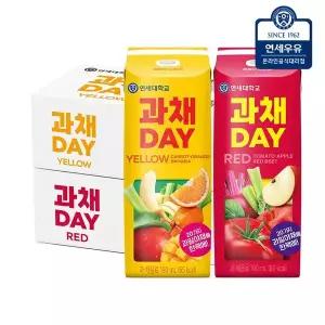 [보리보리/연세대학교 연세우유]연세유업 과채데이 과채음료 엘로우 24팩+레드 24팩(총48팩)