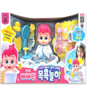 핑크퐁 베베핀 샤워기에서 물이나오는 목욕놀이 역할놀이