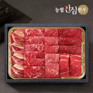 [농협안심한우] 1등급 한우 모듬채반 1kg(등심+채끝+특수부위+불고기+국거리)
