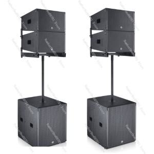10인치 스피커와 서브우퍼 갖춘 전문 무대용 라인 어레이
