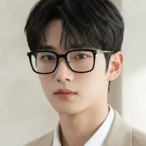 제냐 안경테 EZ5265 H 001 명품 사각 뿔테 안경 여자 남자