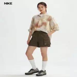 나이키 우먼스 하이웨이스트 여성 우븐 카고 5인치 반바지 러닝 등산 쇼츠 HM6983-004
