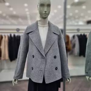 시슬리 울 캐시미어 더블 반코트 SACTF2561 멜란지그레이,블랙 1127247