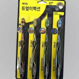 메디안 듀얼이펙션 부드러운모 탄력모 칫솔 4개입