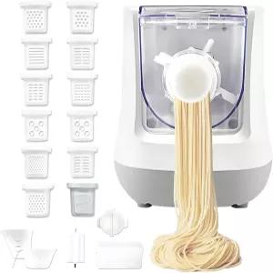 CEUGS 전기 파스타 메이커 260W 자동 머신 500G 밀가루 용량 면 기계 12가지 몰드 스파게티용 제조