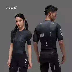 TCRC 클래식 사이클링 저지 여름 짧은 소매 자전거 셔츠 남성 여성의 빠른 건조 통기성 탑 MTB 의류