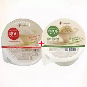 CJ 햇반 백미 210g 12개 + 발아현미 210g 12개 혼합세트 총24개