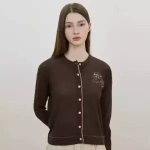 DEWL 비딩 자수 배색 가디건 D262KSL040 1152434