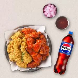 [멕시카나] 후라이드반양념반+콜라1.25L