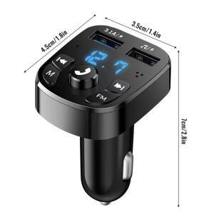 차량용 충전기 FM 트랜스미터 블루투스 오디오 듀얼 USB MP3 플레이어 핸즈프리 3.1A  액세서리