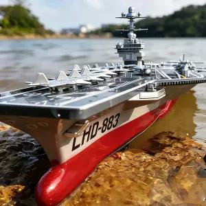 수집품 RC 1/390 듀얼 모터 2.4GHz 무선 조종 보트 정교한 디테일의 전함 선박 모델 완제품 배 모형 장난감