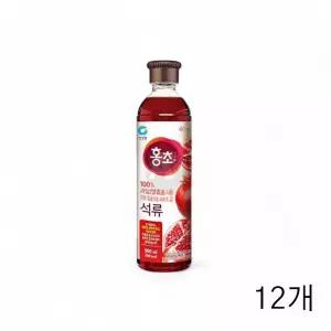 TBZ 청정원 마시는홍초 석류 900ml X 12개 에이드만들기 카페주스재료 건강음료 음료베이스