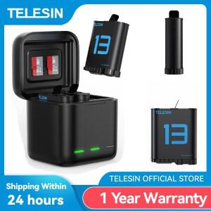 GOPRO호환 Hero 13 배터리 용 TELESIN 1900 mAh 충전 액세서리 3 가지 고속 박스 TF 카드 보관함 정리함
