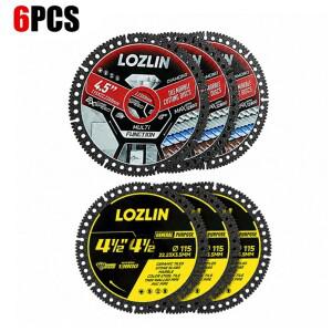 LOZLIN 115mm 다이아몬드 커팅 디스크 앵글 그라인더용 다기능 톱날 금속 강스틸 스틸 도마그네틱 타일 블
