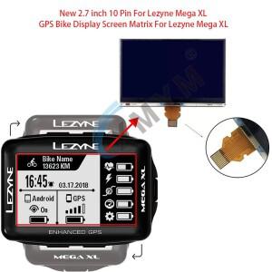 Lezyne Mega XL용 GPS 자전거 디스플레이 스크린 매트릭스 2.7 인치 10 핀