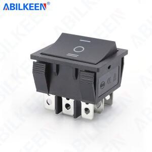 20개/몫 ABILKEEN KCD9 9핀 3PDT 로커 스위치 ON-OFF-ON 3위치 래칭 토글 16A250VAC 오븐 전원 스트립용