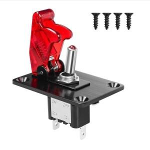 ABILKEEN 금속 로커 토글 스위치 패널 적색 및 청색 LED 조명 레이스 자동차 DC12-24V 20A 1 갱 2 3 4 5 갱