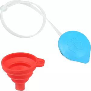 Unifizz 자동차 앞유리 와셔 세척액 저장병 탱크 캡 고무 물 깔때기 세트 포함 혼다 시빅용 76802-S01-C02