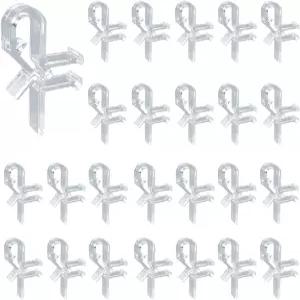 YingEnter 1.5인치 가로 블라인드 고정용 숨겨진 발란스 클립 25개 뒷면에 홈이 있는 Holden
