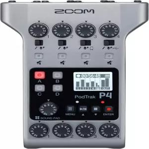Zoom PodTrack P4 팟캐스트 레코더 XLR 마이크 입력 4개 헤드폰 출력 원격 인터뷰용 전화 및 USB 사운드