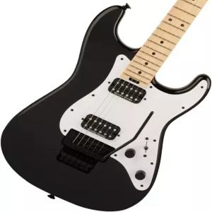 Charvel Pro-Mod So-Cal 스타일 1 일렉트릭 기타 - 글로스 블랙 메이플 핑거보드 앨더 바디 볼트온 넥
