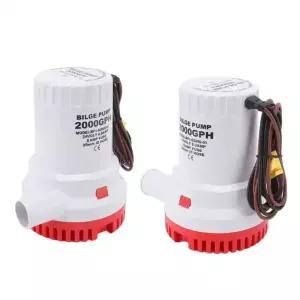 빌지 펌프 미니 보트 펌프 12V 24V 1500GPH 2000GPH 잠수정 카약 규칙 물 24 볼트 정원 린스 세차 목욕