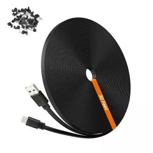 링 팬틸트 실내 캠 2024 릴리스 카메라용 30피트 USB C 케이블 블랙 9m Type-C 롱 파워 익스텐션 플랫 충전