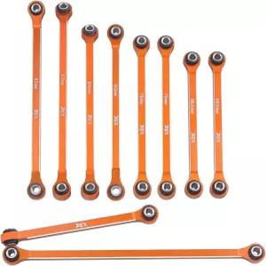 DJX 10PCS C 알루미늄 스티어링 로드 링크 세트 및 1/18 카프라 UT18 4WD 언리미티드 트랄 버기