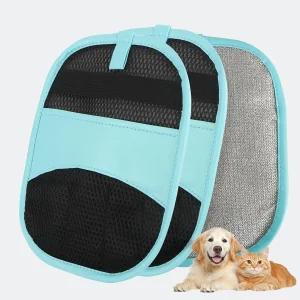 GASRONS 2개 세트 반려동물 털 제거 장갑 고양이 재사용 가능한 정전기 미트
