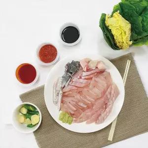 목포 자연산 민어회 400g 국내산 5kg 이상급 원물 손질 횟감 껍질 부레 포함