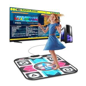 BEBAPOW USB 댄스 매트 PC/컴퓨터용, 홈 엔터테인먼트 및 운동을 위한 업그레이드된 패드, 게임 설치 프로그램 포함, 윈도우 시스템 전용 (패턴-A)