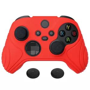 eXtremeRate PlayVital Samurai Edition 안티 슬립 컨트롤러 그립 실리콘 스킨 Xbox Core Thumb Grips 포함