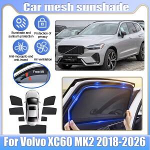 볼보 호환 XC60 MK2 2018-2026 2022 차량용 메쉬 차양막 자석식 프라이버시 커튼 커튼 모기장 차단 자동차