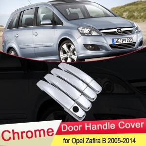 Opel Zafira B Family Vauxhall 2005 ~ 2014 크롬 문 핸들 커버  카 스타일링 액세서리