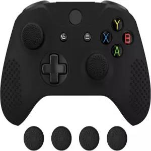 eXtremeRate PlayVital 소프트 미끄럼 방지 실리콘 컨트롤러 커버 스킨 엄지 그립 캡 Xbox One X/S 보호