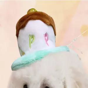하박 반려동물 생일케익 머리띠 민트 강아지생일모자턱받이