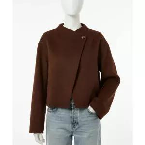 MASSIMO DUTTI 버튼 디테일 케이프 재킷
