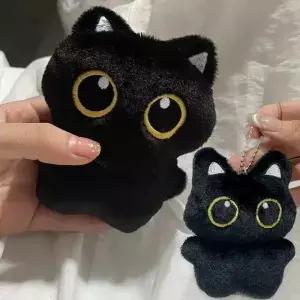 1/2pc 귀여운 검은 고양이 플러시 장난감 인형 작은 펜던트 귀여워 베개 쿠션 Ins 소년 Brithday 선물