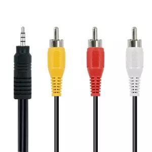 AILTECK 3.5mm RCA 캠코더 AV 오디오 비디오 출력 케이블 소니 TV 5FT용 3 입력 코드 교체