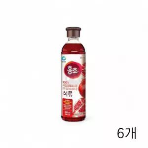 TBZ 청정원 마시는홍초 석류 900ml X 6개 에이드만들기 카페주스재료 건강음료 음료베이스