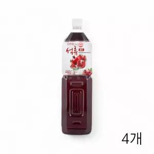 TBZ 참다음 석류 골드 6배희석 1.5L X 4개 카페 음료베이스 석류엑기스 과일원액 식자재