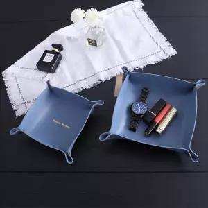 [무배]가죽 트레이 2p 1set 소품 정리함 악세서리 보관함 데스크 테리어