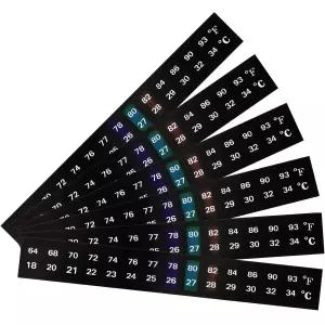 발효 양조 와인 맥주 콤부차 수족관 64-93°F 18-34°C 접착 스티커를 부착하는 6피스 수평 온도계 스트립