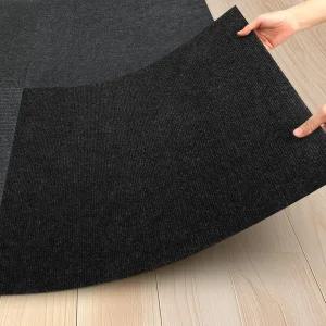 24인치 x 카펫 타일 벗겨지고 붙이기 10Pcs 미끄럼 방지 사각형 40제곱피트/박스 검은색 - 실내 야외